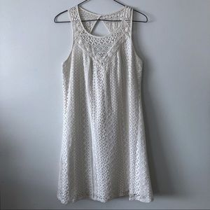White Lace Shift Dress